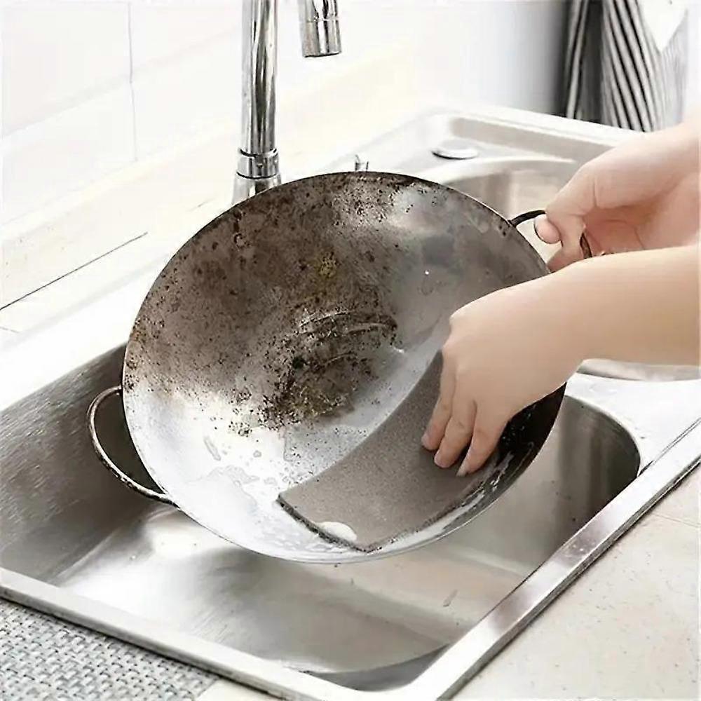 10Pcs Premium Diamond-Coated Sponge Wipes Effortless Kitchen Cleaning Magic for Pot Bottom, Rust Stainless Steel Pot, and Dish Washing