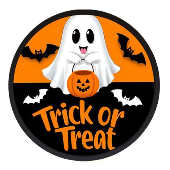 Festive Halloween Decorations LED Glowing Hanging Decor, Acrylic Window Ornament with Light, Spooky Ambiance Sign for Door Wall Haunted House,