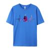 Sailing Heartbeat Galaxy Tshirt Colorful Pattern Cotton High Quality Classic T Shirts Mens Tops  Tees Slim Fit