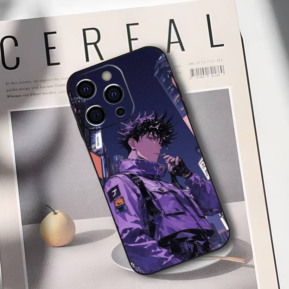 M-Megumi F-Fushiguro Phone Case For IPhone 17,16,15,14,13,12,11,Plus,Pro,Max,Plus,XS,soft case Black silicone