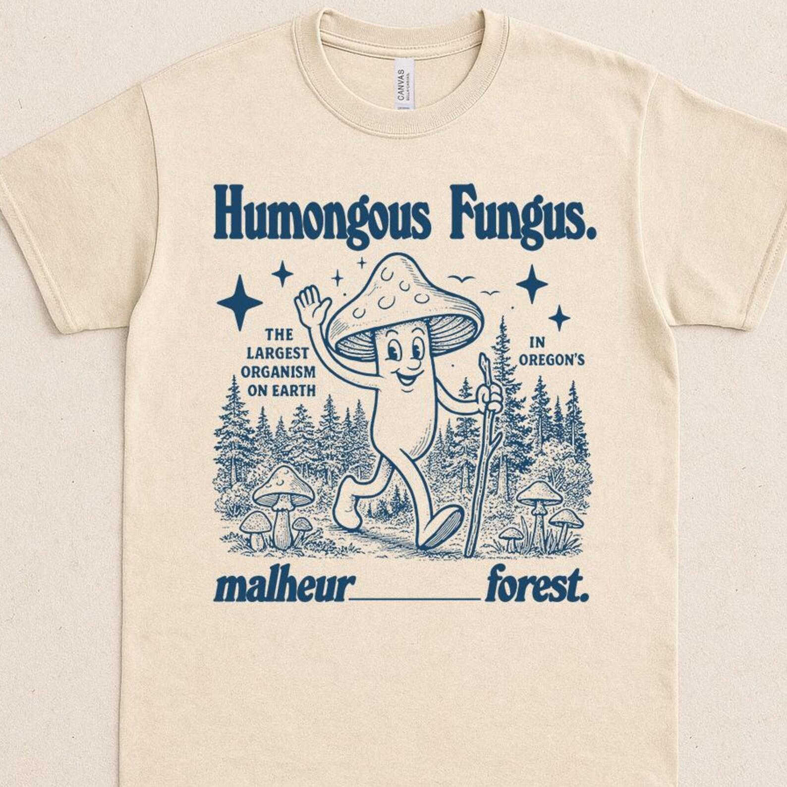 Mushroom Shirt Humongous Fungus Vintage Shirt Cool Mushroom Retro 90s Unisex Tshirt Psychedelic Fungi Shirts Weirdcore Meme Unhinged T-Shirt 4XL