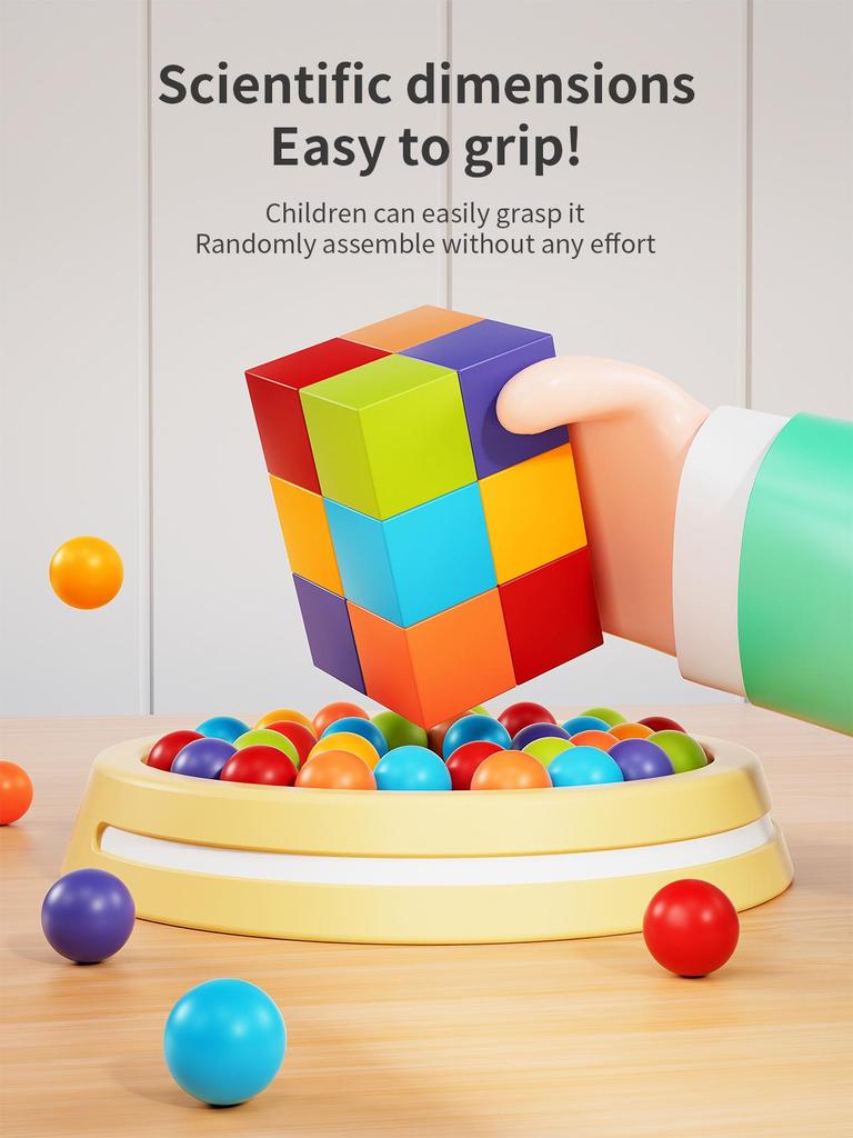 Magnetic Building Blocks: Children's Educational Cube Toy Set