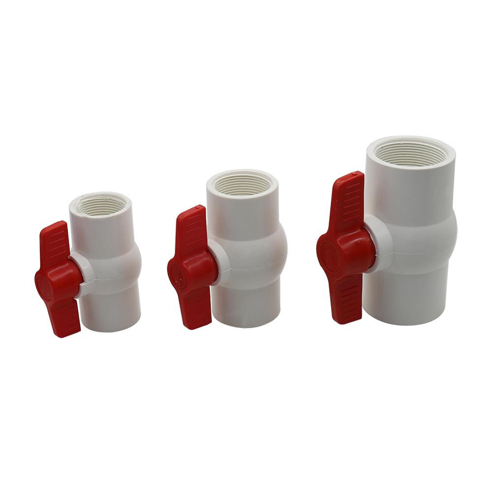 Garden Irrigation Waterstop Switch Water Control Pipe Fittings 1/2" 3/4" 1" 1.25" 1.5" 2" Female Thread PVC Ball Valve Drainage
