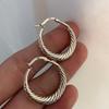 925 Silver Geometric Shape Earrings Personality Charm Simple Style Earrings Birthday Gift for Women Exquisite Jewelry