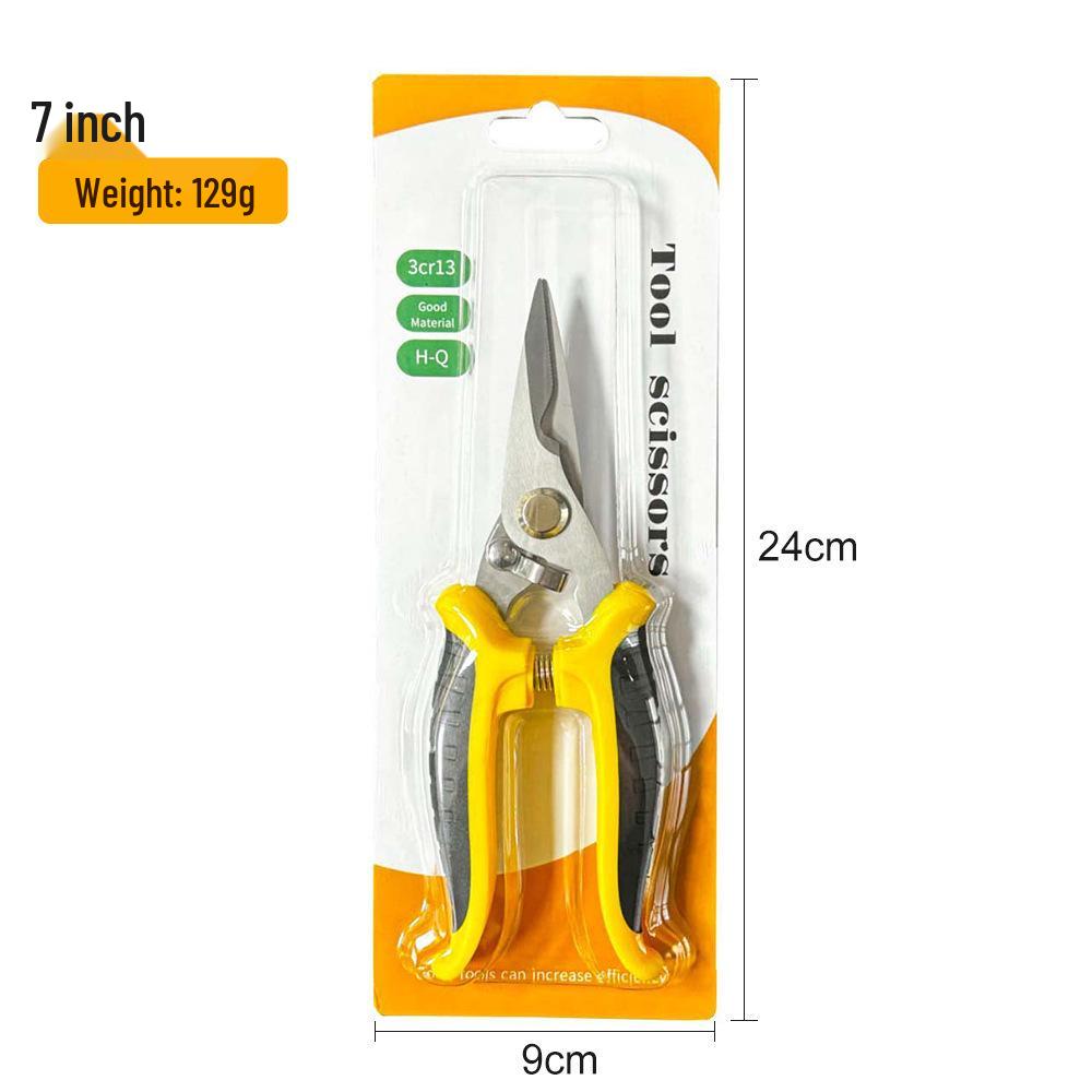 Multi-Functional Stainless Steel Electrician Shears for Cutting Wire, Iron, and Aluminum.