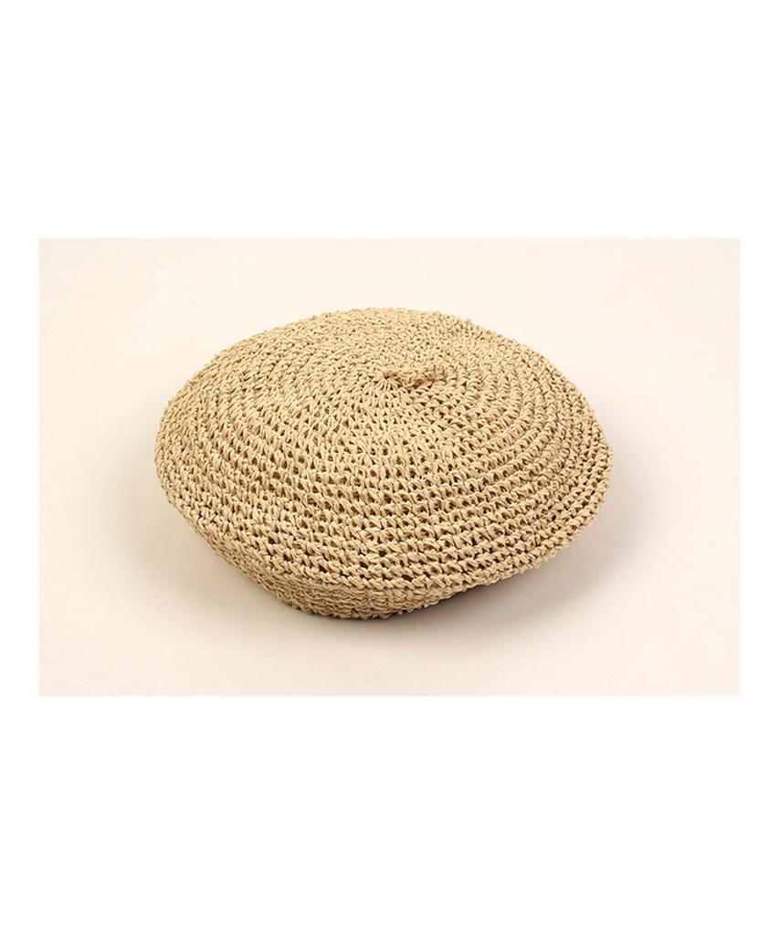 Yunibeosyeolkemiseuteuli Rattan Beige Beret Rattan Beret