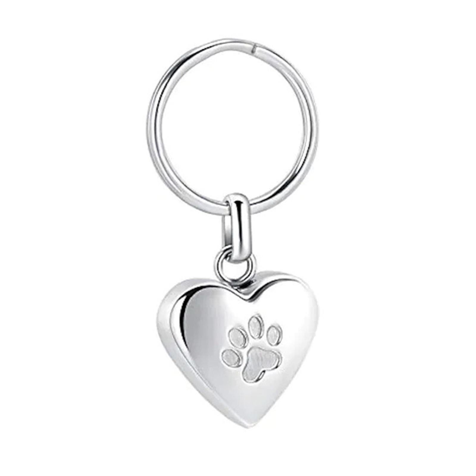 

Элегантный брелок в форме сердца, многофункциональное дополнение к модным ансамблям, текстура из титановой стали, подходит для любого случая серебряный