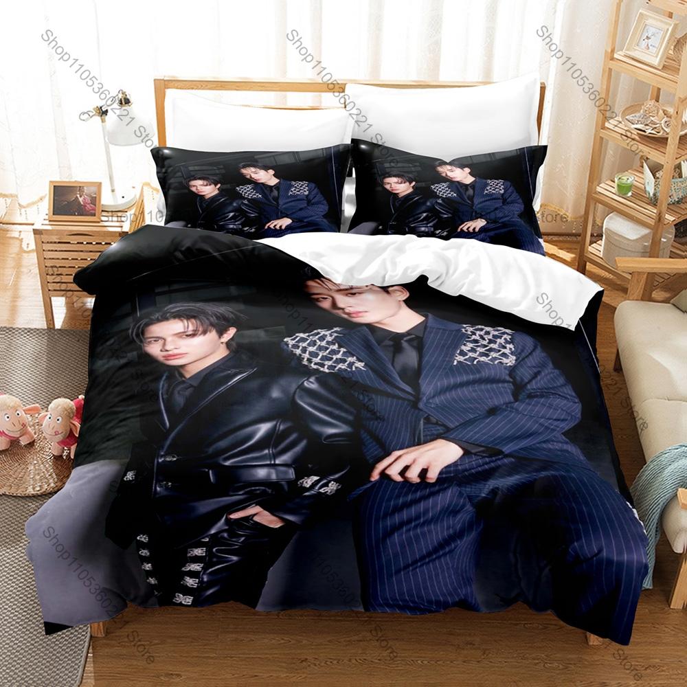 WilliamEst Middleman’s Love Gangster BL Romance Thai Drama Bedding Duvet Cover + 2 Pillowcases Teen BL Fan Cozy Bedroom Decor