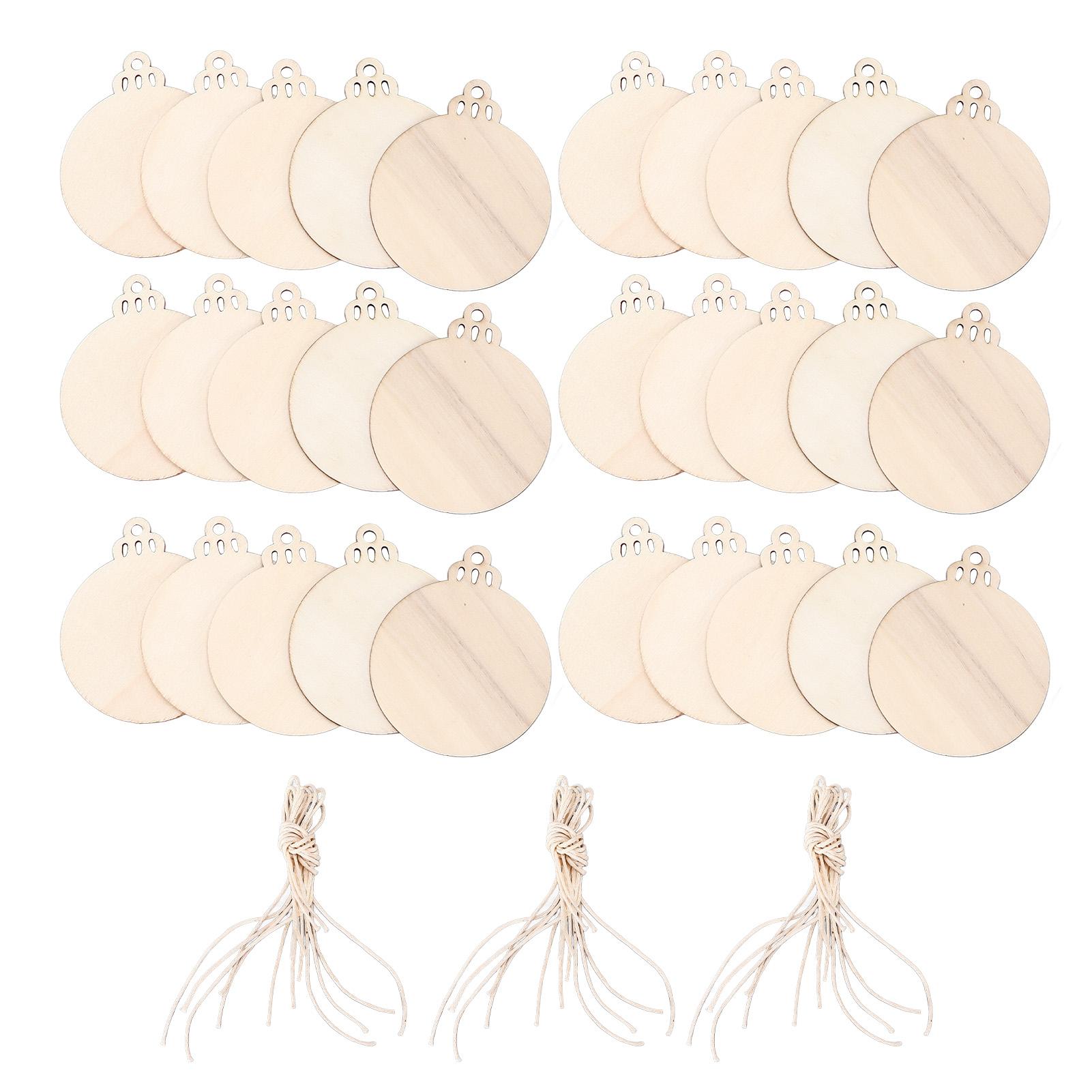 

30 шт. Деревянные диски изысканные ретро глянцевые изготовление привлекательных декоративных незаконченных украшений для Ch Bells