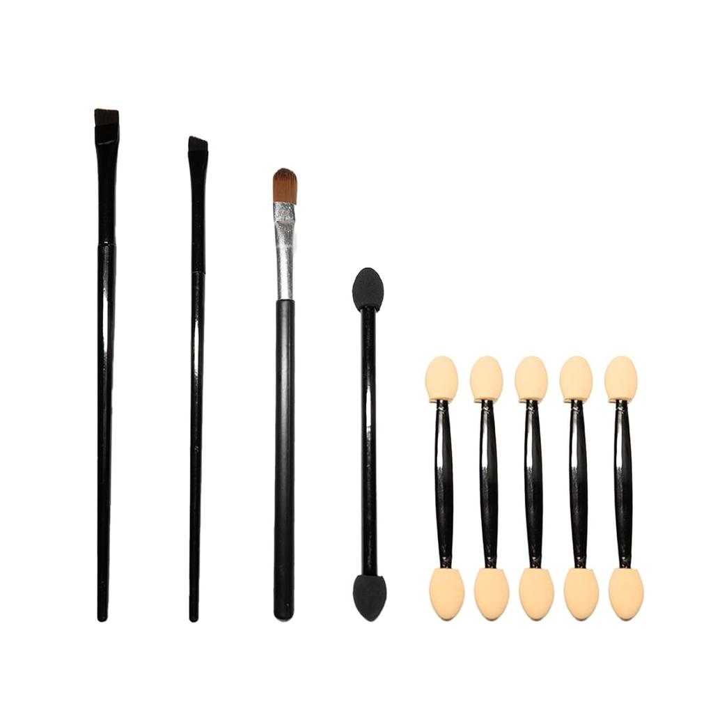 9Pcs Makeup Brush Set, 1 Eyeliner Brush 1 Eyebrow Brush 7 Eyeshadow Brushes, Professional Makeup Brushes Double Ended Makeup Brushes (A)