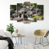 Five Piece Picture Canvas Print Waterfall Forest Brook Rocks