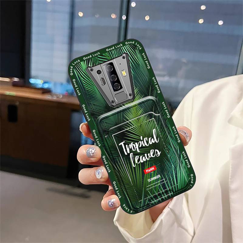 Cartoon Back Cover Phone Case For Blackview BV6900 Card Bag Graffiti Waterproof Soft Case Card Slot Silicone Shockproof