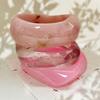 Gradient Acrylic Bracelets Translucent Chunky Cuffs Wrist Jewelry Resin Bangles  Music Festival