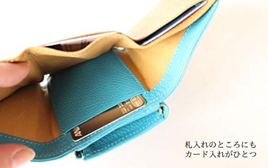 CCOMPANY LIMITED Lupo 2 Second Italian Leather Trifold Wallet with Coin Purse and Card Case Women's (Navy)