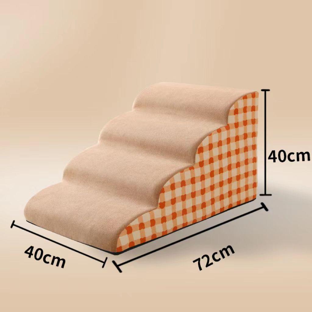 Pet Bedside Stairs for Small Dogs and Cats - Removable & Washable Steps