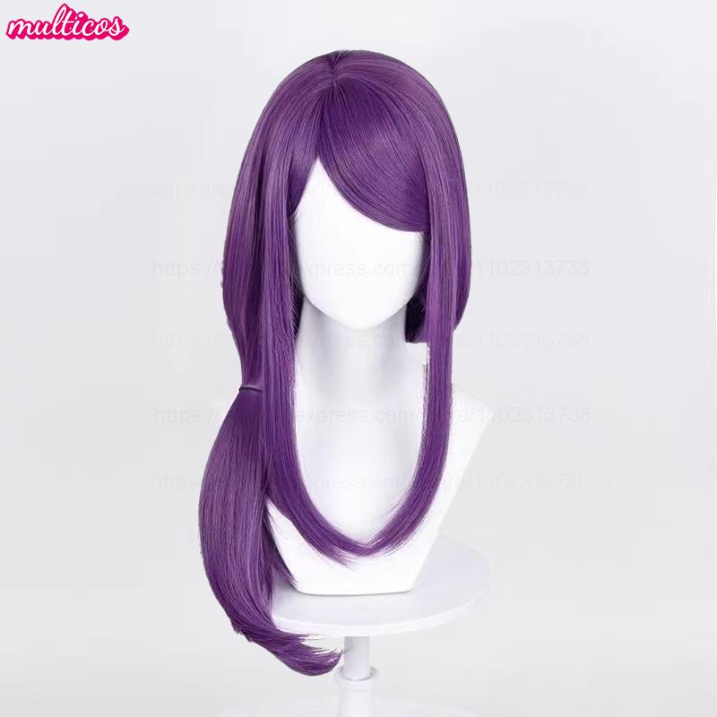 Vysoko kvalitná fialová cosplay parochňa Kamishiro Rize 70 cm, žiaruvzdorné syntetické vlasy, parochne Rize Kamishiro + sieťka na parochňu