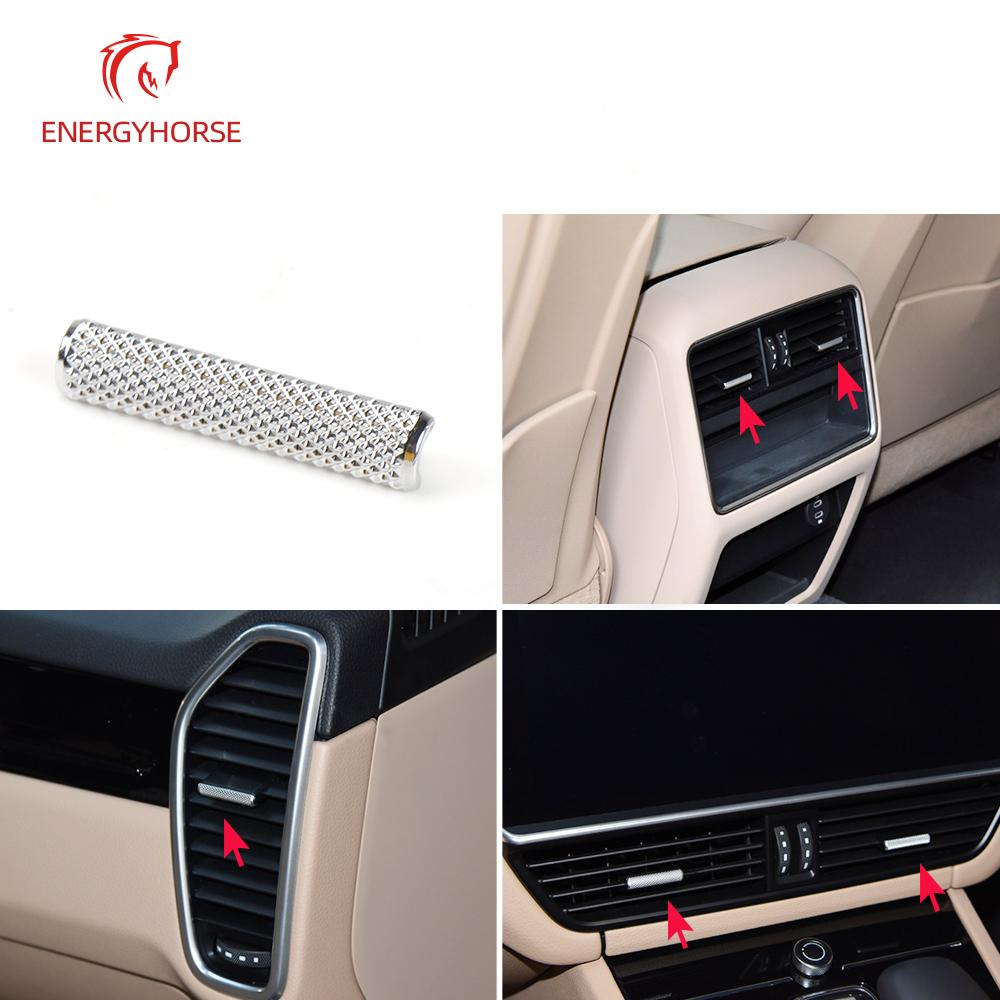 For Porsche Cayenee 17-21 Chromeplate Air conditioning Vent Toggle Piece Outlet Card Pad Clip Wind Direction Adjustment