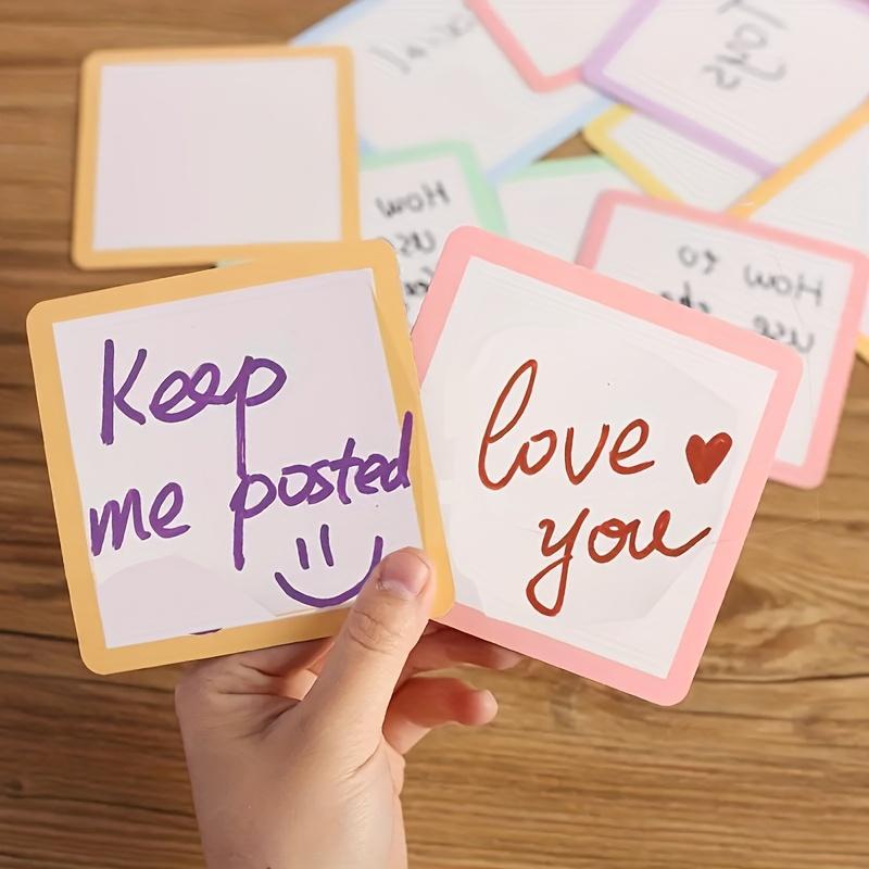 6 Stück Wiederverwendbare Magnetische Notizen Memo-Tafeln Whiteboard Kühlschrank Spind Büro Klassenzimmer Zuhause Organisation Magnetisches Whiteboard (zum Trockenlöschen)