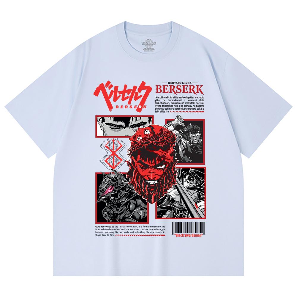 230 Gsm 100% Cotton Berserk V2 Guts Print Unisex Heavy Cotton T Shirt
