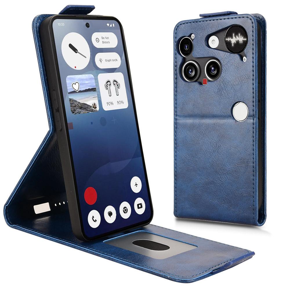 

Ні за що Телефон (3) 5G Чохол-підставка Магнітна застібка Вертикальний відкид Шкіряний чохол для телефону з тримачем для карток