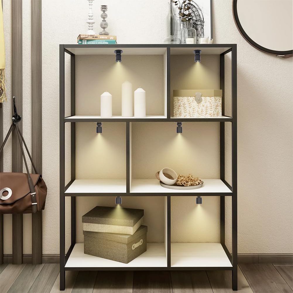 LED Mini Spot Light, Dimmable LED Spots Lights with 6.6 Feet Cable Stepless Dimming Control Switch Jewelry Showcase Display Lighting Fixture 5V USB