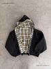 Herren Wendbarer Kapuzen-Karomuster-Patchwork-Reißverschluss-Hoodie - Herbst/Winter Kollektion