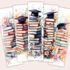 32pcs, graduation caps and books, perfect for teachers, readers, and book lovers during graduation season, birthday gifts,