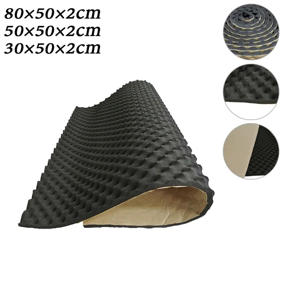 2cm Self Adhesive Soundproofing Insulation Cotton Car Sound Deadener Noise Insulation Acoustic Dampening Foam Subwoofer Mat Heat Shields 2
