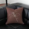 Solid Color Flowers Cushion Cover Pillow Case Anti-Dustmite Invisible Zipper Silky Plush Cushion