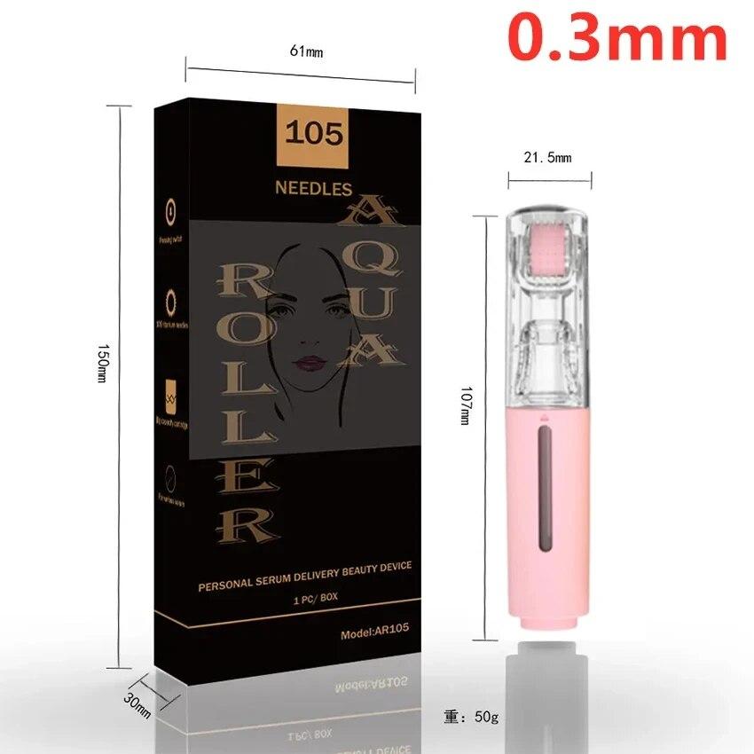 105 Pins Derma Microneedle Roller Beard Growth Beard Hair Growth 0.25mm/0.3mm Titanium Needle Beautify Lip Treatment Skin Care