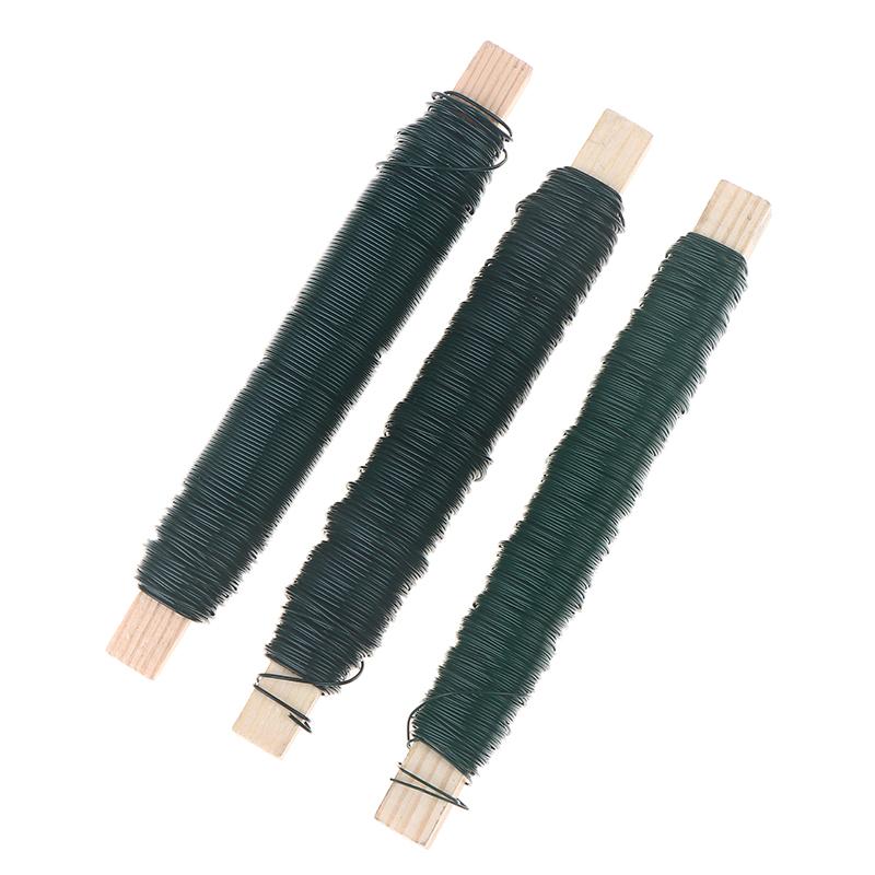 0.5/0.65/0.7Mm Green Metal Tying Wire, Rust-Resistant Floral Wire For Wrapping Around ,Suitable For Crafts, Christmas Decoration