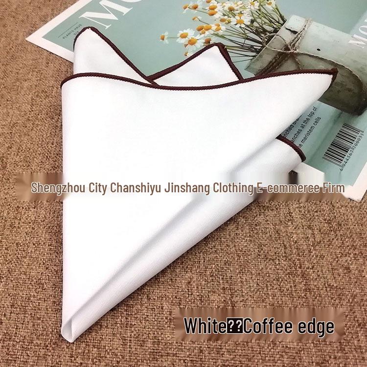 Elegant Pure White Cotton Men's Pocket Square 23cm