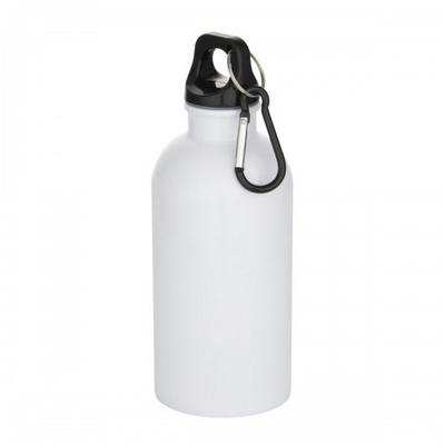 Floso Oregon Recycled Stainless Steel Sublimation 400ml Carabiner Water Bottle