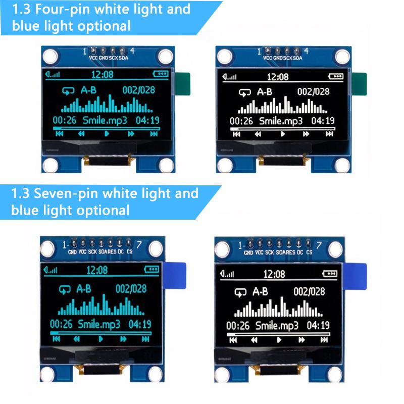 1.1 Inch SH1116 OLED Display Module 118*61 Resolution IIC/SPI Dual Interface White Screen For Arduino STM11 Digital Display DIY