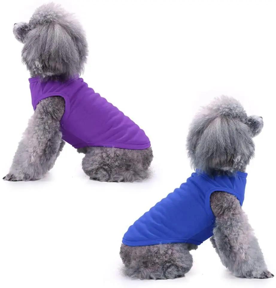 Magliette per Cani in Puro Cotone Abbigliamento Vuoto per Cuccioli Cani Piccoli Medi Grandi T-shirt Morbida Sottile Gilet per Cani Magliette Intime per Gatti