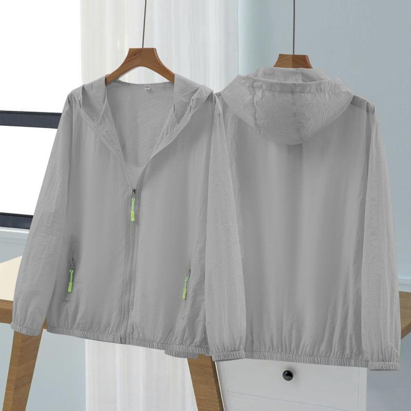 Sonnenschutzkleidung für Damen UV-Schutz Sommer Locker und Vielseitig Kurze Atmungsaktive und Leichte Jacke