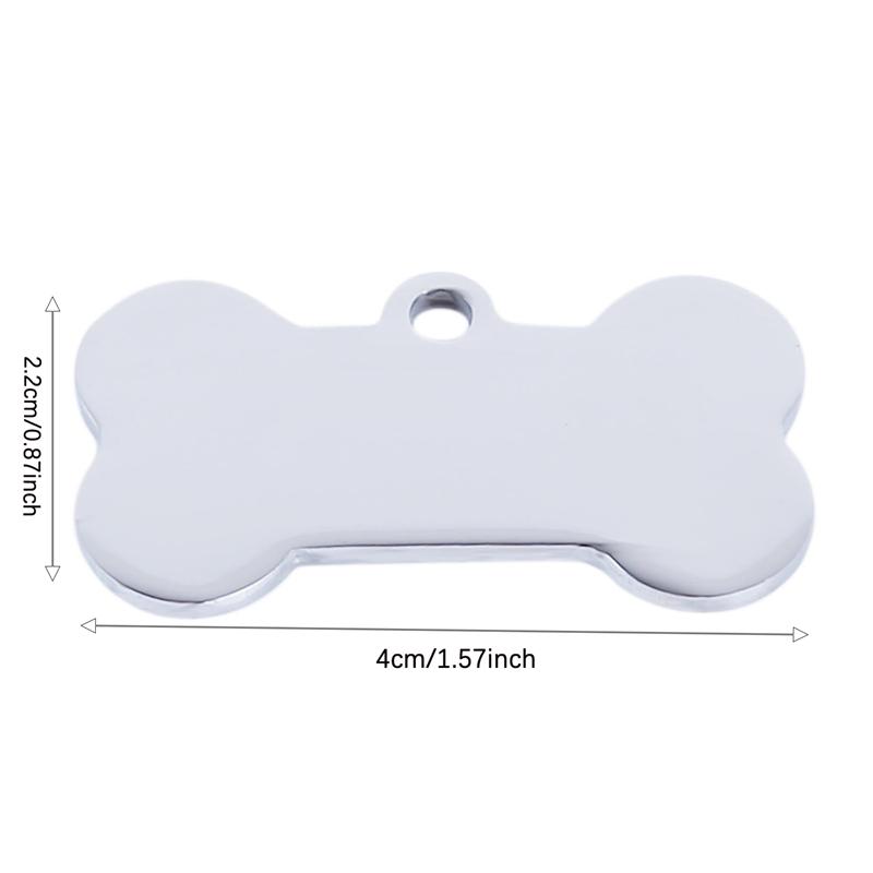 3/10pcs cat dog ID tag dog Personalized Stainless steel Collar bone pet Charm Pet name pendant Bone Necklace Collar Puppy plate