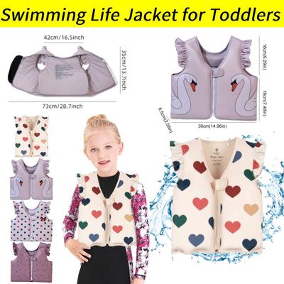 Kids Swim Vest Toddlers Life Vest Cute Swimming Aid Buoyancy Clothing Cartoon Floaties Swimsuit Buoyancy Swimwear for Boys Girls