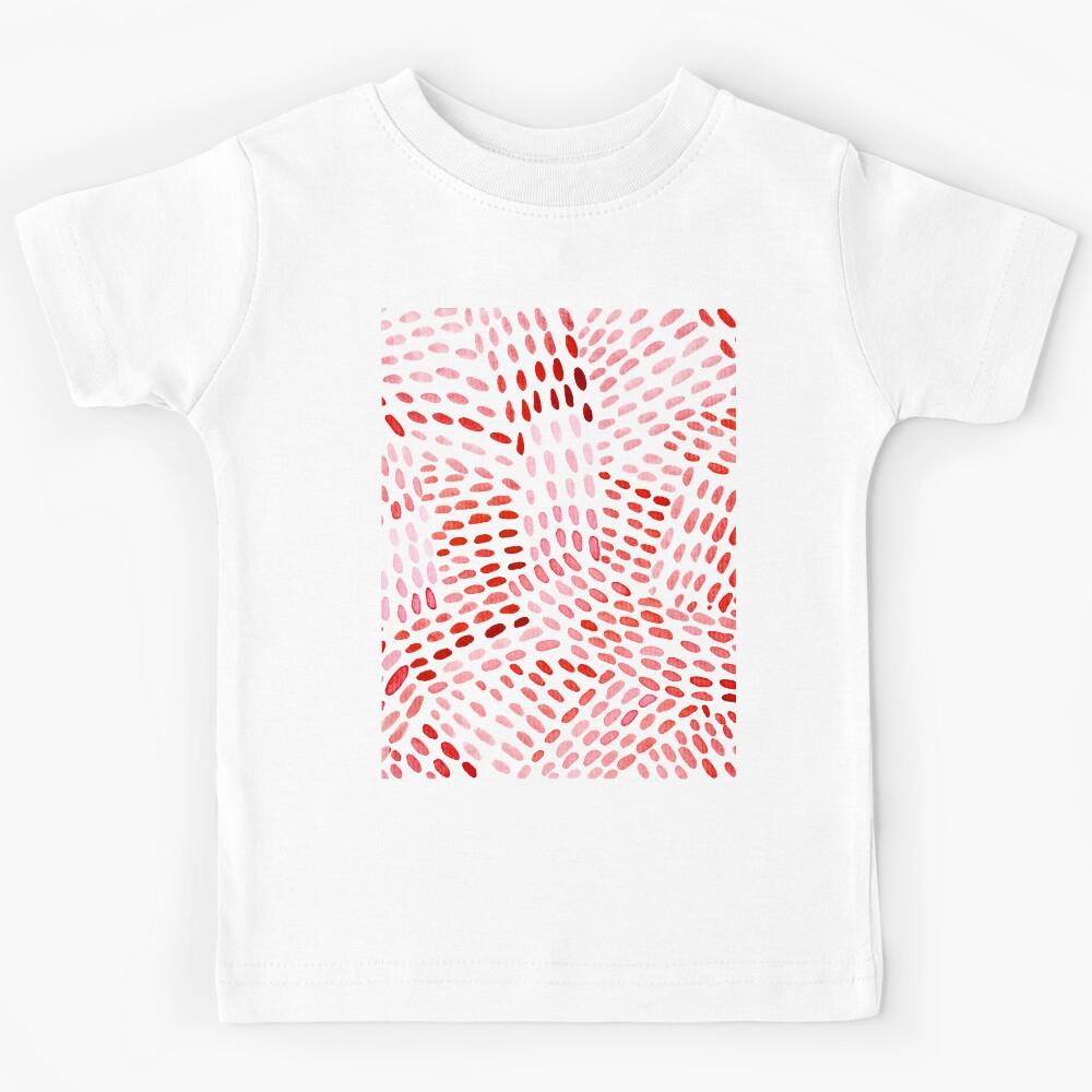 Watercolor dotted lines - red Kids T-Shirt 140