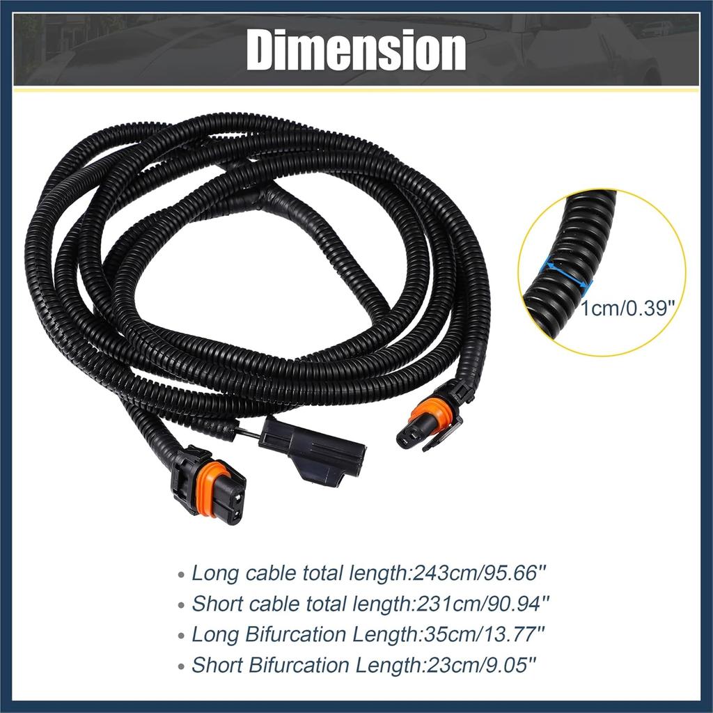 Fog Light Wiring Harness Kit 56045501AC for Dodge Ram 1500 2500 3500 4500 5500 Truck 2002-2010 Left Right Side Black ABS Stylish Design