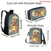 One Piece 15 Inch 3-In-1 Anime Lightweight School Backpack Set With Crossbody Bag Pencil Case For Boys Girls Grade 1-3 Mochila