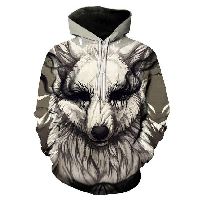 3D Printed Hoodies Animal Wolf Hoodie Men Sweatshirt Women Harajuku Pullovers Casual Sale Clothes Streetwear Men Clothing