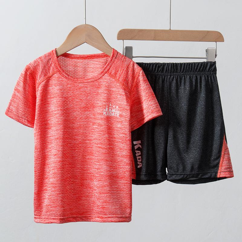 Kinder Kurzarm Sommer Jungen Schnell trocknend Mesh Anzug Mädchen Sportswear