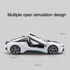 1/22 I8 Supercar Modell Legierung Druckguss Spielzeugfahrzeuge mit Sound Licht Pull Buck Hohe Simulationsmodellauto Junge Spielzeug Geschenke Sammlung