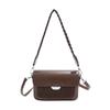 Fashion texture small square bag women's autumn new simple solid color commuter shoulder messenger bag