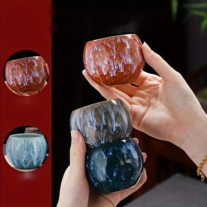 Ceramic Chinese Tea Cup Set Traditional Five Elements Master Cup High-End Kung Fu Tea Set Japanese Teacups With Present Box