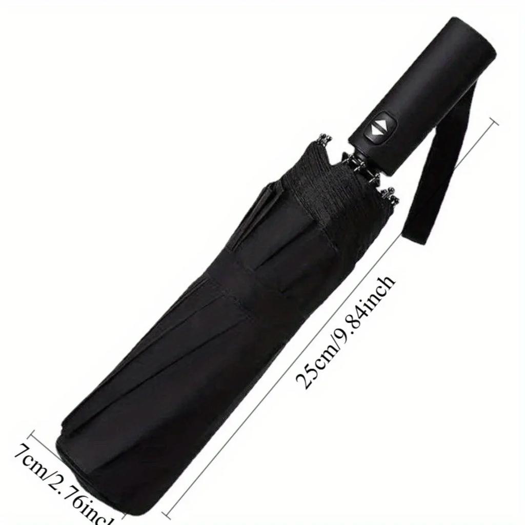 Large Windproof Umbrella featuring Reflective Stripes - Reverse Auto-Folding UV Umbrella Premium Mountain-Climbing Buckle Handle