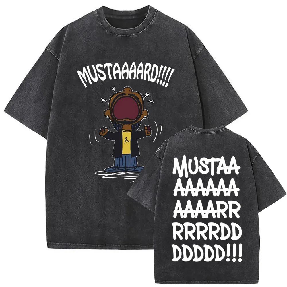 Limited Washed Vintage Rapper Kendrick Lamar DAMN Double Sided Print T-shirt Men Women Hip Hop Fashion Street Oversized T Shirts