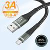 Fast Charging USB C Data Cable 3A for 17 16 15 Ipad Pro Samsung S26 Type C Carplay Wire Nylon Braided USB C Cable