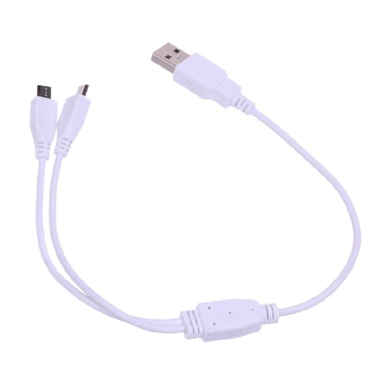 Dual Micro USB to USB 2 in 1 Charging Y Splitter Cable Fast Charging Cable